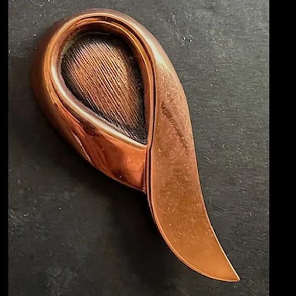 Vintage Mid Century Mod Renoir COPPER hinged Cuff Bracelet & Brooch Set - Picture 12 of 15